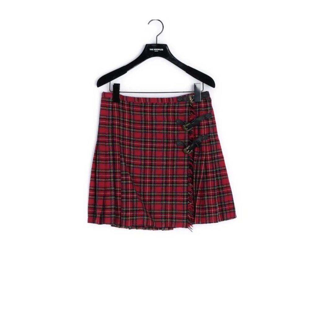 The Kooples Pleated Plaid Mini Skirt, Size